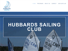 Tablet Screenshot of hubbardssailingclub.ca